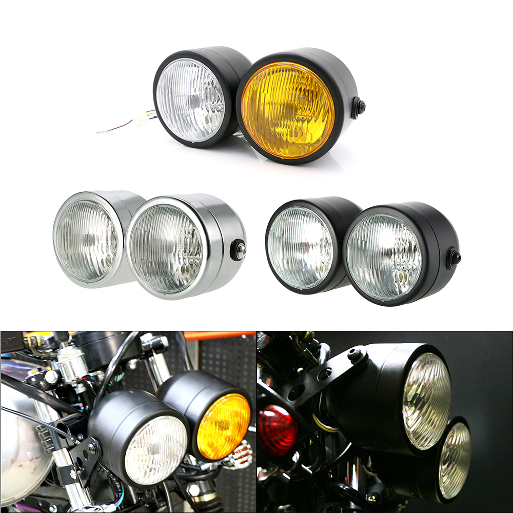 Table Tennis Double - Universal H4 Twin Headlight Motorcycle Double