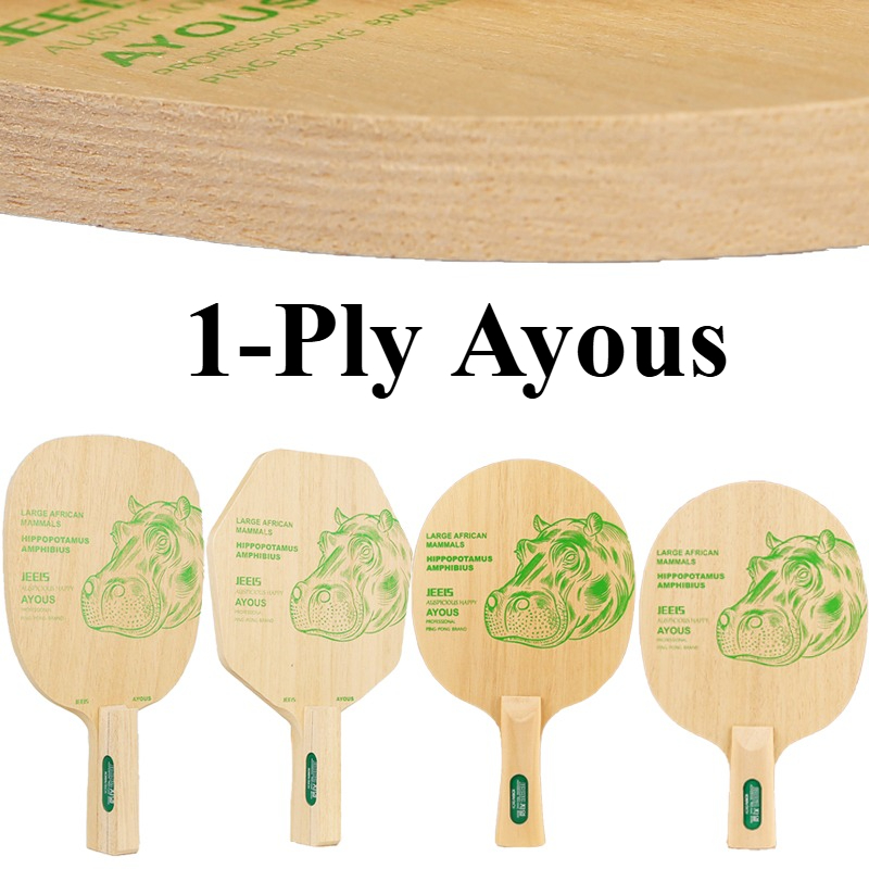 JEELS Green Hippo 1 Ply Ayous  - Table Tennis Paddle ulasan dan harga