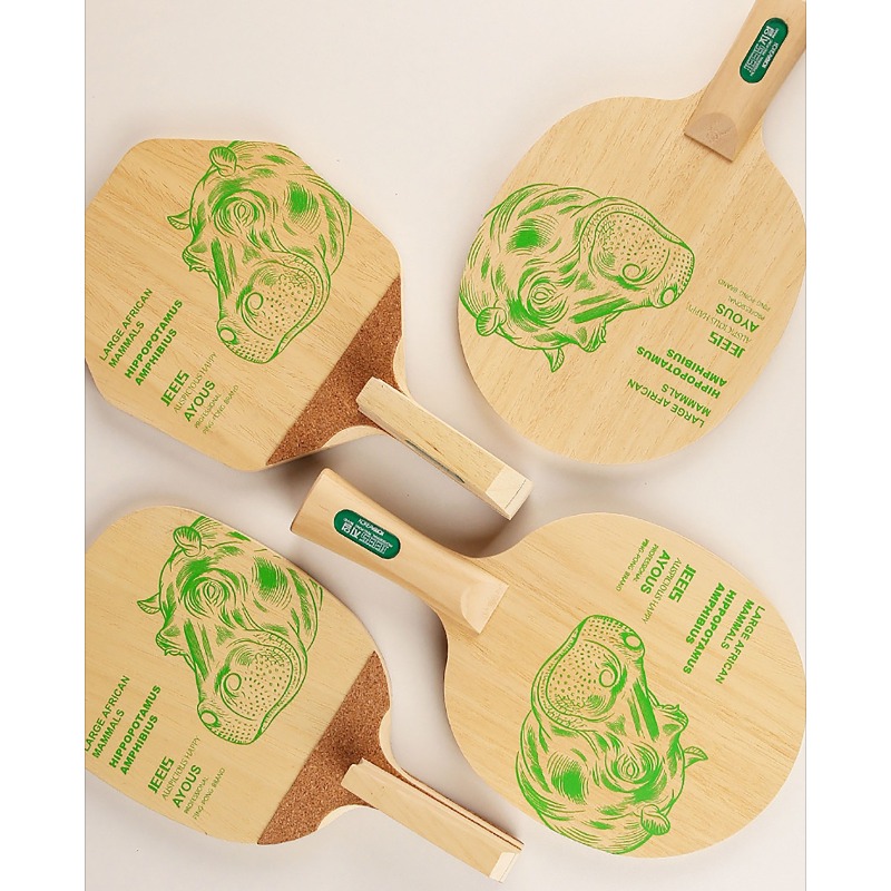 JEELS Green Hippo 1 Ply Ayous  - Table Tennis Paddle ulasan dan harga