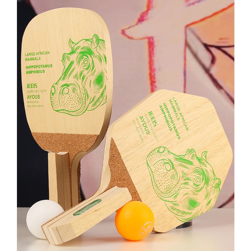 JEELS Green Hippo 1 Ply Ayous  - Table Tennis Paddle ulasan dan harga