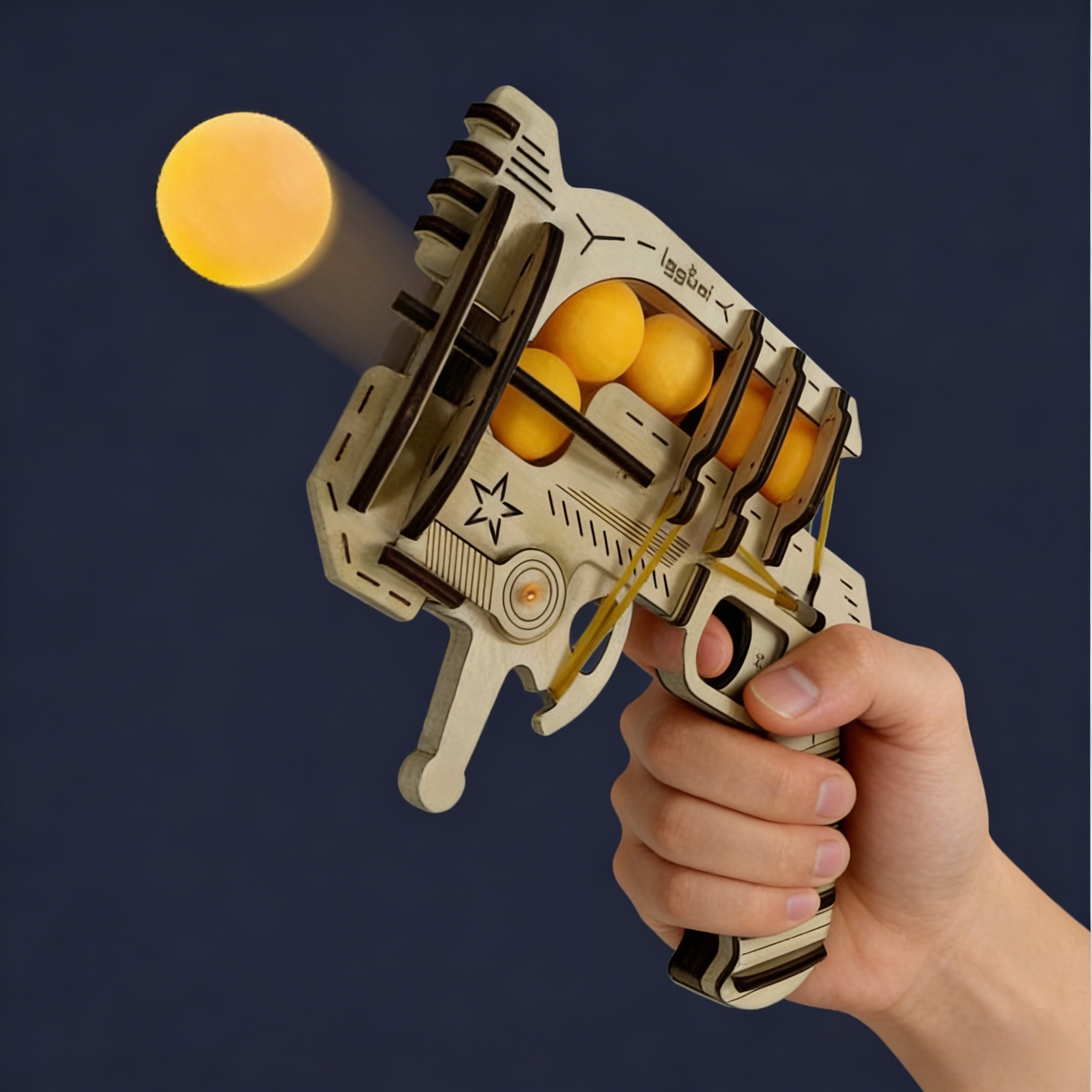 Wooden DIY Assembled Rubber Ba - Table Tennis Launcher ulasan dan harga