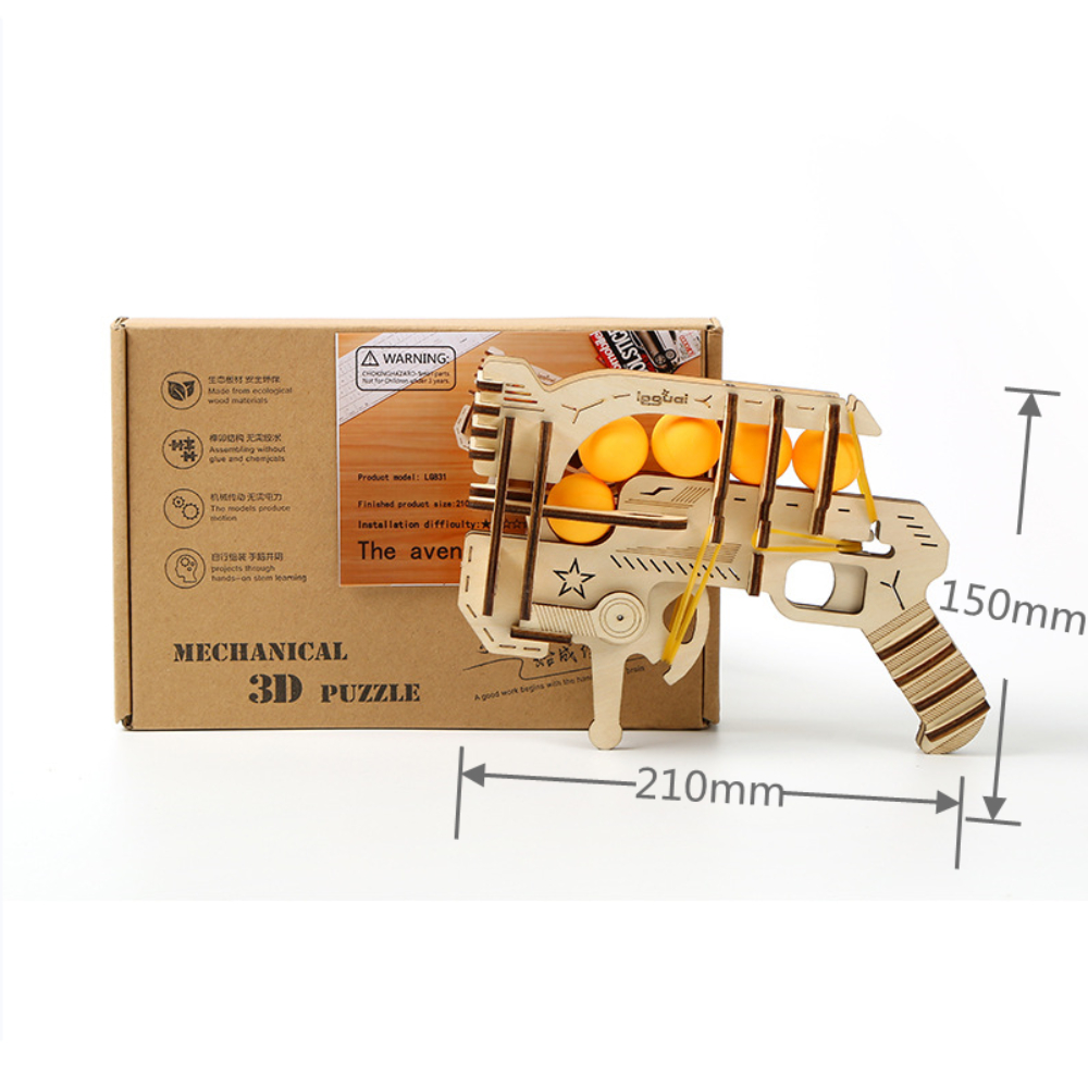 Wooden DIY Assembled Rubber Ba - Table Tennis Launcher ulasan dan harga