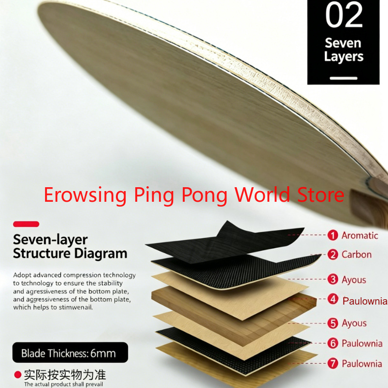 Shenlong Wood ALC Carbon Table - Table Tennis In Chinese ulasan dan harga